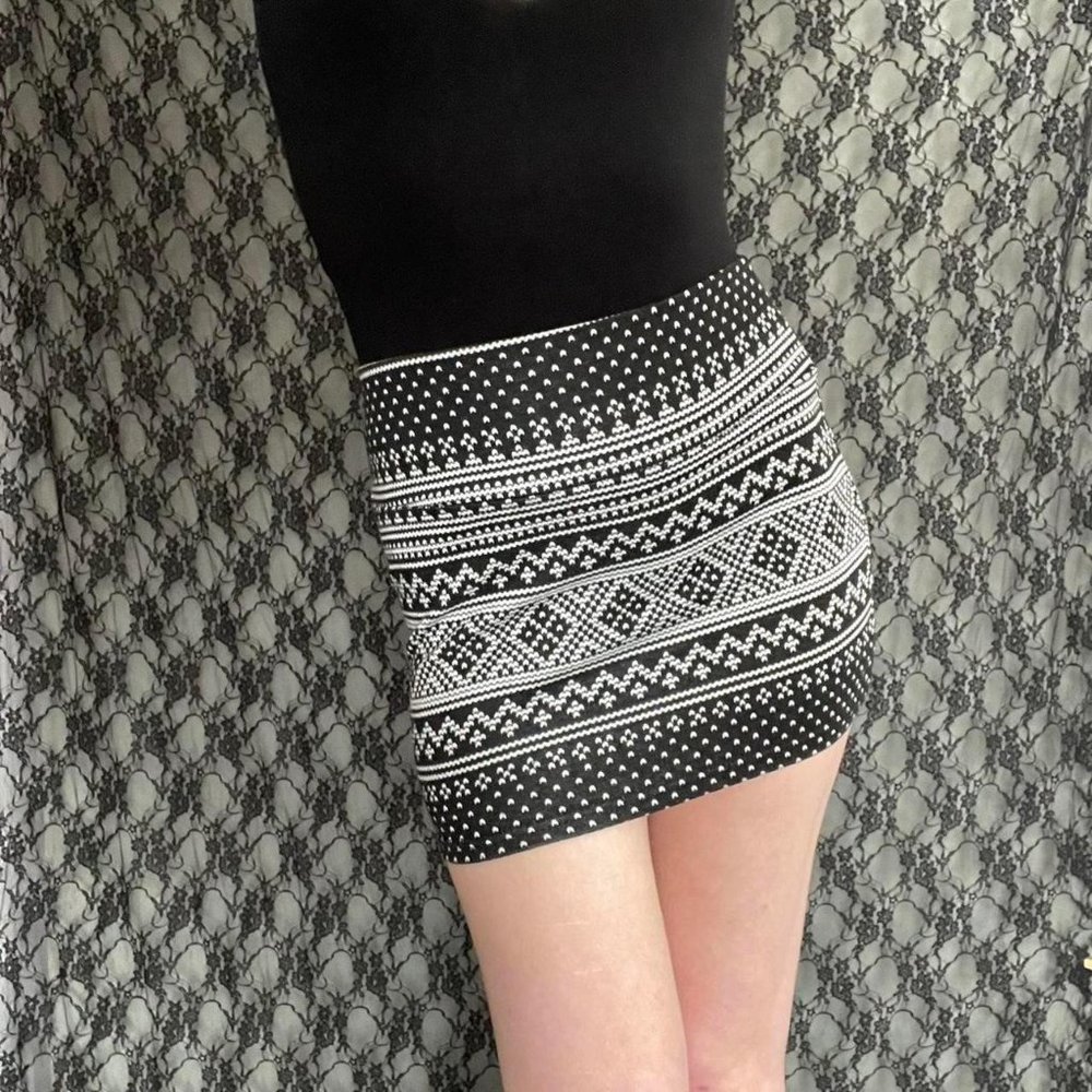 vintage y2k striped bodycon mini skirt wet seal juniors medium